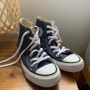 Converse Navy high top all stars